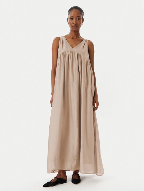 Eleh Лятна рокля SS260270 Сив Relaxed Fit
