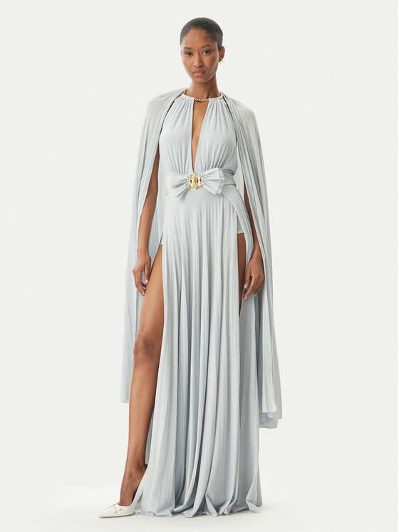 Elisabetta Franchi Официална рокля AB-R13-51E2-V860 Сребрист Regular Fit