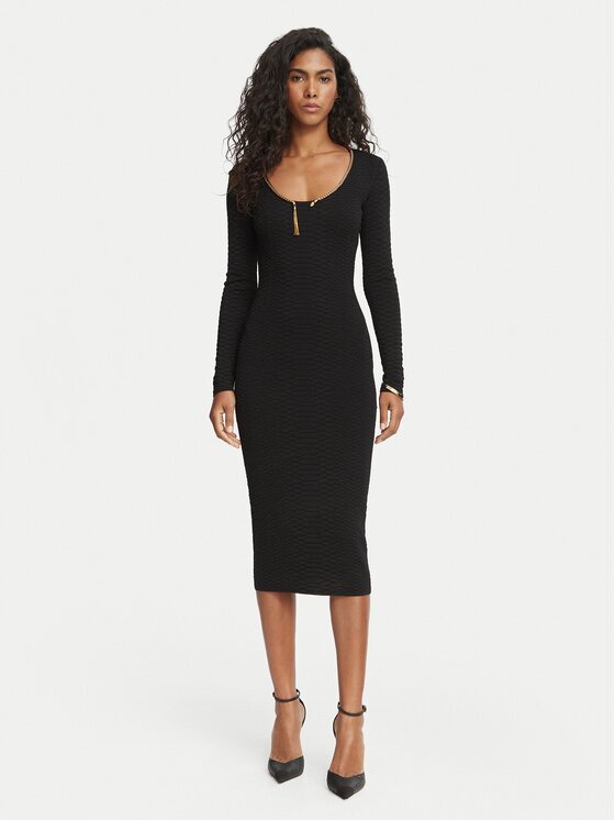 Elisabetta Franchi Плетена рокля AM-30S-67E2-V500 Fitted Fit