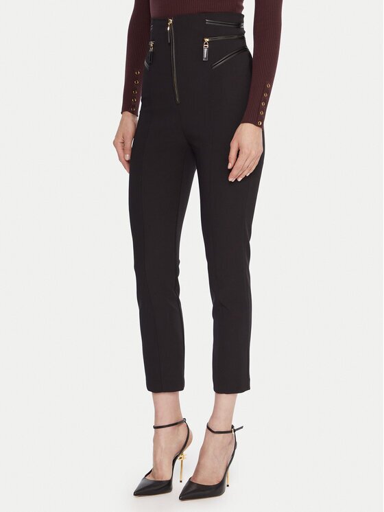 Elisabetta Franchi Текстилни панталони PA-119-56E2-V440spodnie Черен Regular Fit