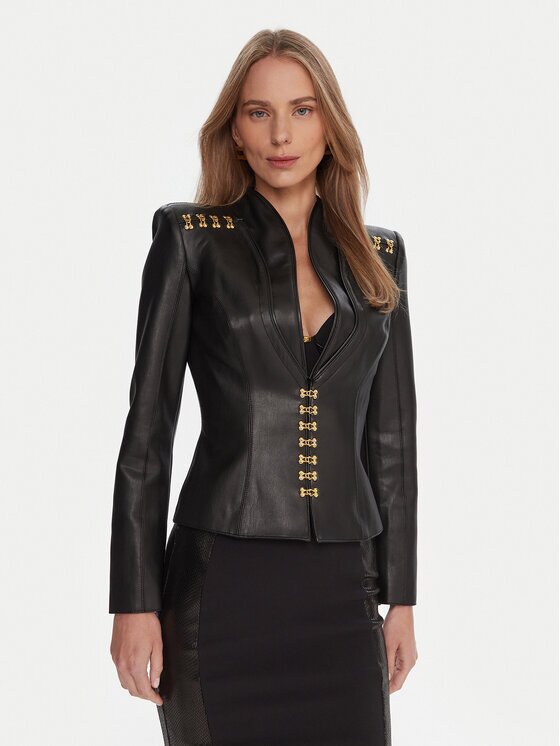 Elisabetta Franchi Яке от имитация на кожа GI-187-57E2-V680 Slim Fit
