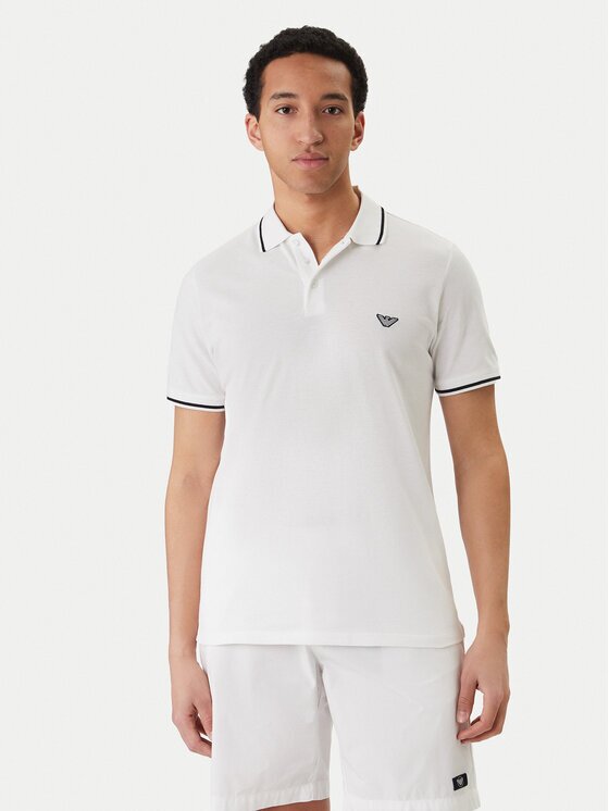 Emporio Armani Тениска с яка и копчета EM001380 AF20424 U0002 Regular Fit