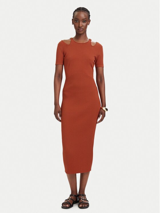 Fracomina Плетена рокля FJ26SD5001K56501 Slim Fit