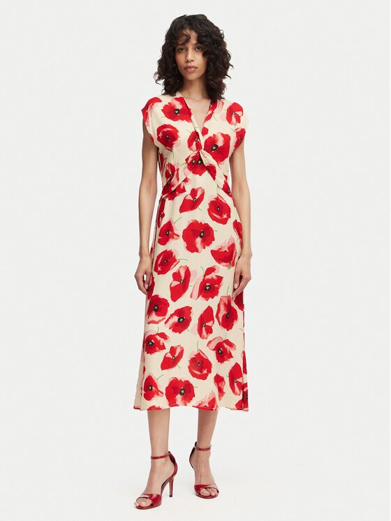 French Connection Лятна рокля Poppy 719G6 Червен Regular Fit