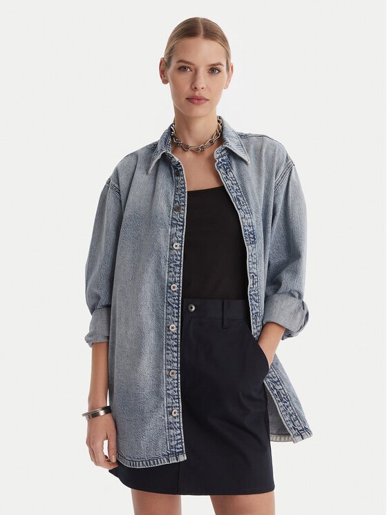 G-STAR Raw дънкова риза D26853-D536-G339 Син Oversize