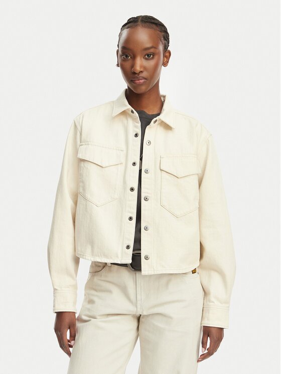 G-STAR Raw Дънково яке D29107-E362 Кремав Relaxed Fit