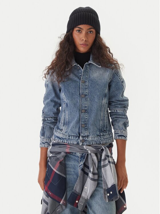 G-STAR Raw Дънково яке Kitoh 3D D26776 E207 Син Regular Fit