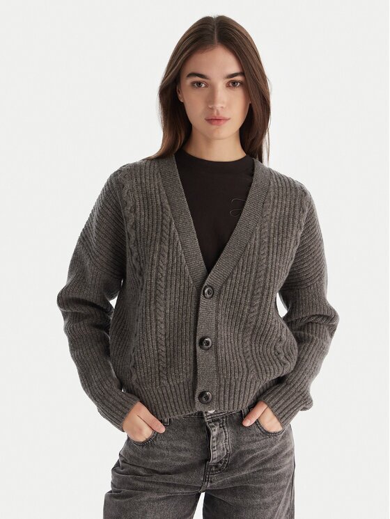 G-STAR Raw Кардиган Cable D27729-D770 Сив Relaxed Fit