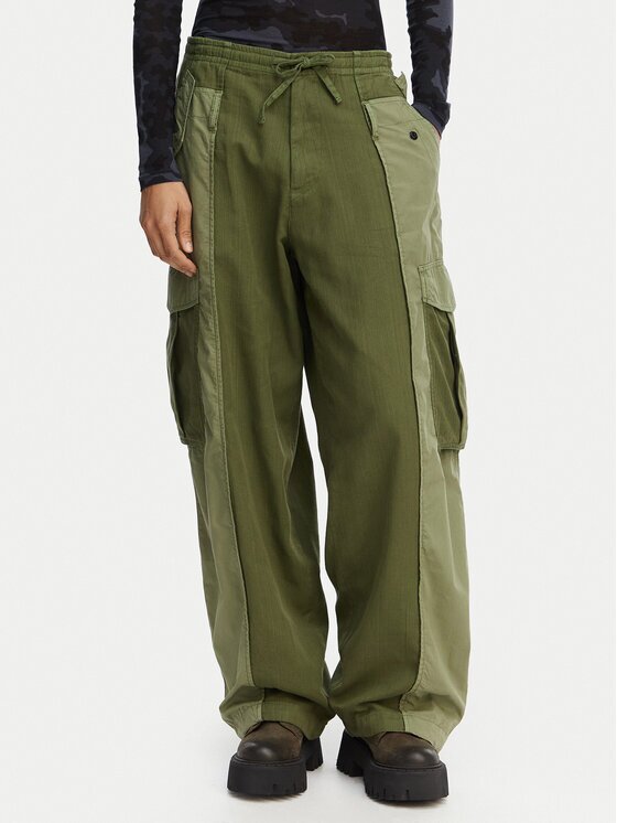 G-STAR Raw Карго панталони D29010-E519 Тъмнозелен Straight Fit