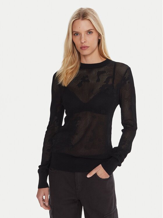 G-STAR Raw Пуловер Pointelle D27724-B754 Черен Regular Fit