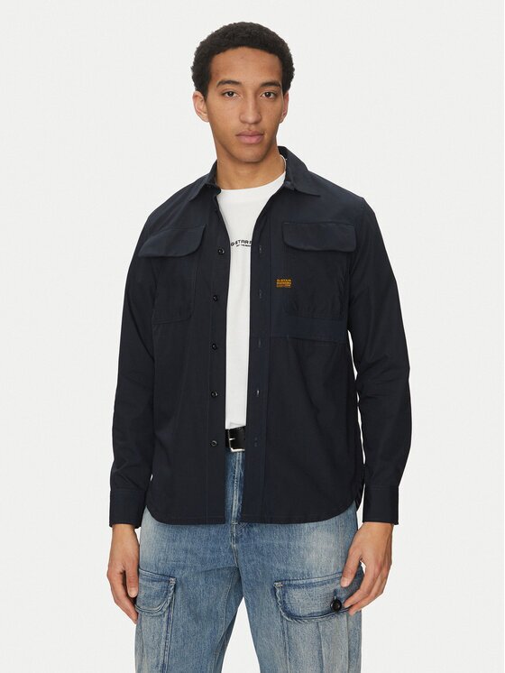 G-STAR Raw Риза Cpo Utility D26470-C973 C742 Тъмносин Regular Fit