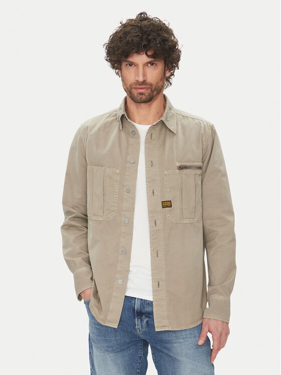 G-STAR Raw Риза D26058 D947 H120 Сив Regular Fit