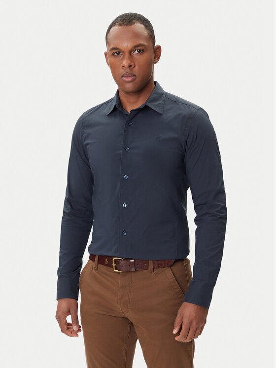 G-STAR Raw Риза Uniform D25176-D321 Тъмносин Slim Fit