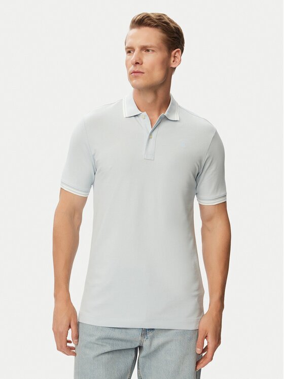 G-STAR Raw Тениска с яка и копчета Dunda D17127-5864 Светлосин Slim Fit