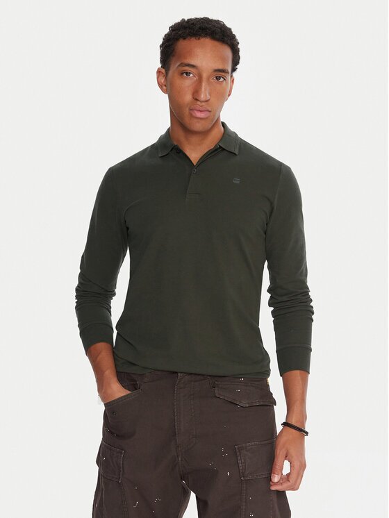 G-Star Raw Тениска с яка и копчета Dunda D27683-5864 Slim Fit
