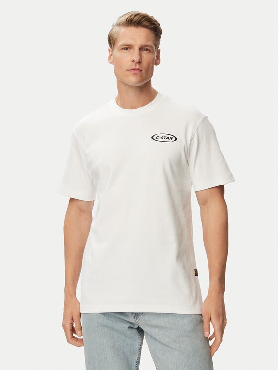 G-STAR Raw Тишърт 90s Logo D28921-D976 Бял Regular Fit