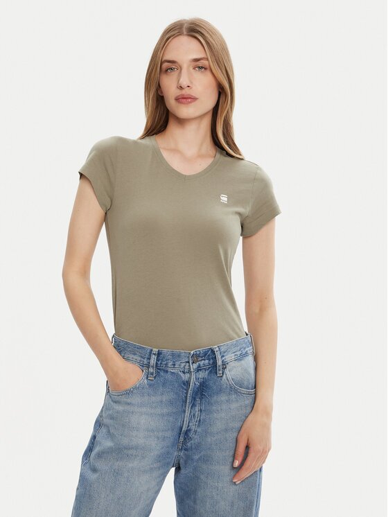G-STAR Raw Тишърт Eyben D24533-4107 Зелен Slim Fit