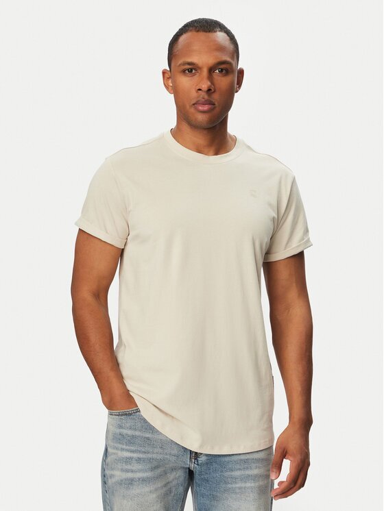 G-STAR Raw Тишърт Lash D16396-B353 Кремав Regular Fit