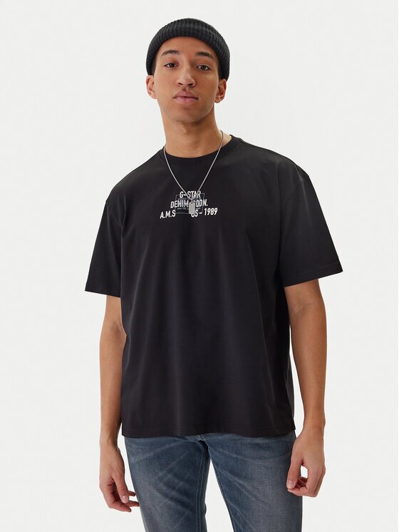 G-STAR Raw Тишърт Multi Technique D29296-E385 Черен Relaxed Fit