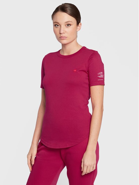 G-STAR Raw Тишърт Mysid D21241-C506-D305 Розов Slim Fit