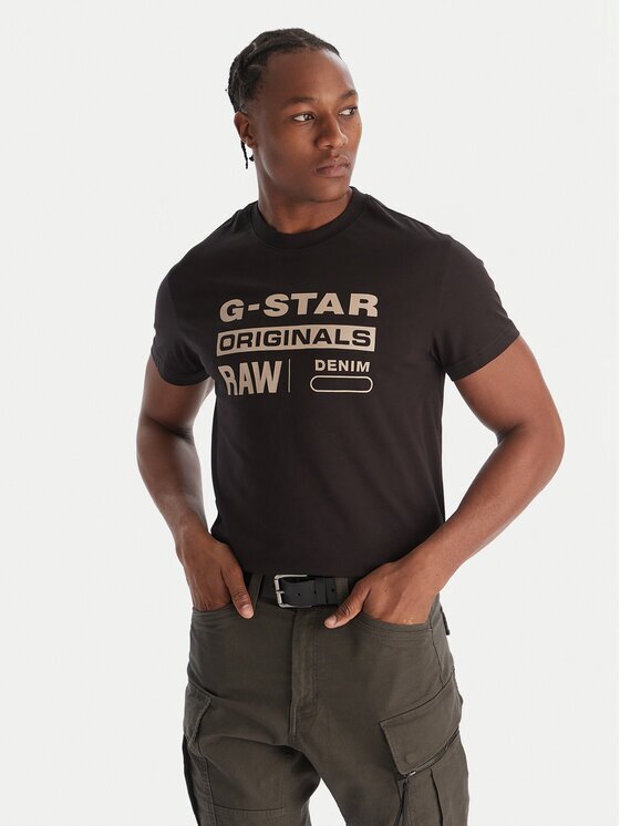 G-STAR Raw Тишърт Originals D25969-C506 1214 Черен Regular Fit