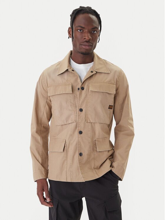 G-STAR Риза-яке 4 Pkt Overshirt D26429-D387 Бежов Slim Fit