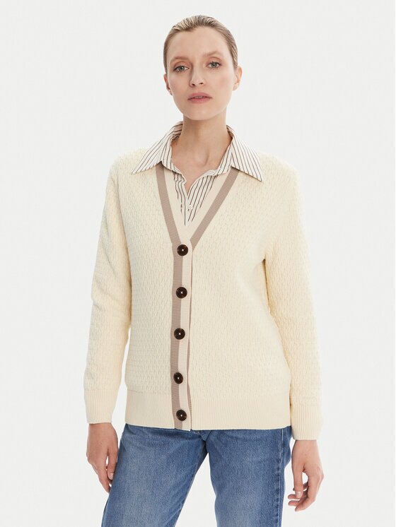 Gant Кардиган 4805343 Екрю Regular Fit