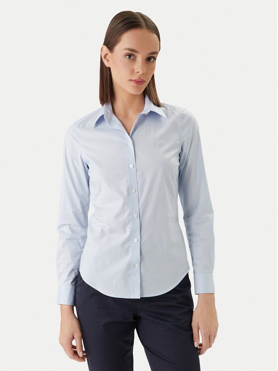Gant Риза 4300486 Светлосиньо Slim Fit