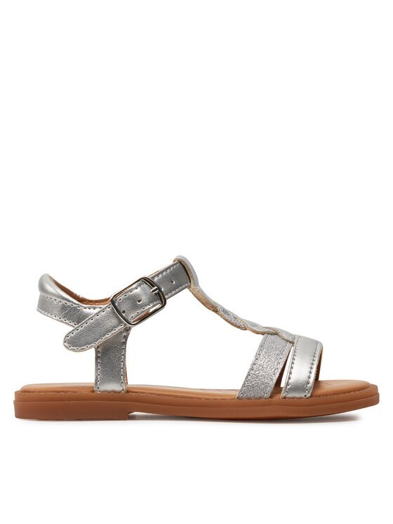 Geox Сандали J Sandal Karly Girl J4535H 0NFQD C1007 M Сребрист