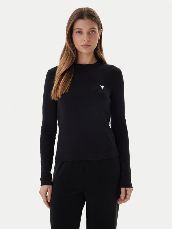 GUESS Блуза V6RI00 KD741 Екрю Slim Fit