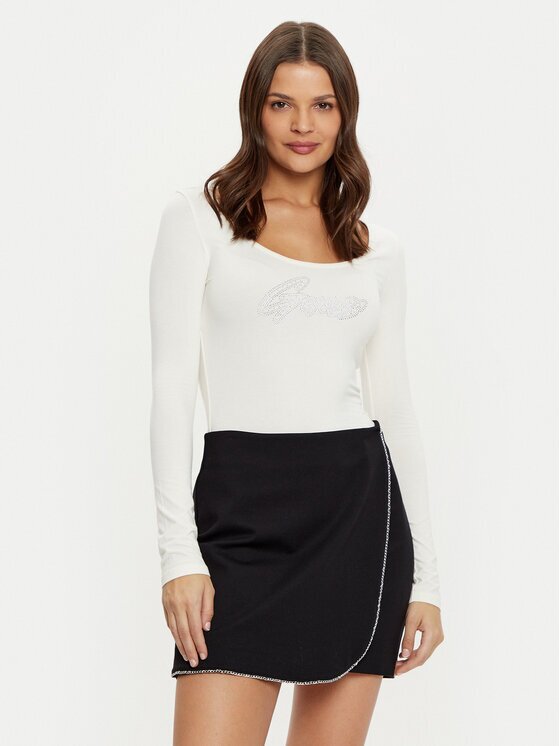 GUESS Боди W5RP00 K68D2 Екрю Slim Fit
