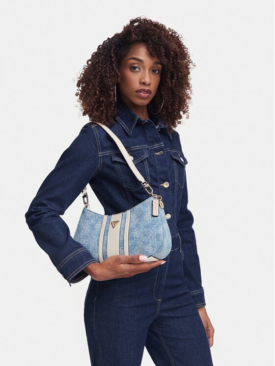 GUESS Дамска чанта Noelle II HWDL96 72180 Светлосин
