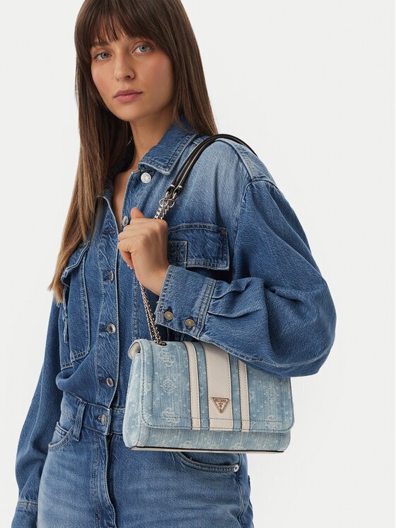 GUESS Дамска чанта Noelle II HWDL96 72210 Светлосин