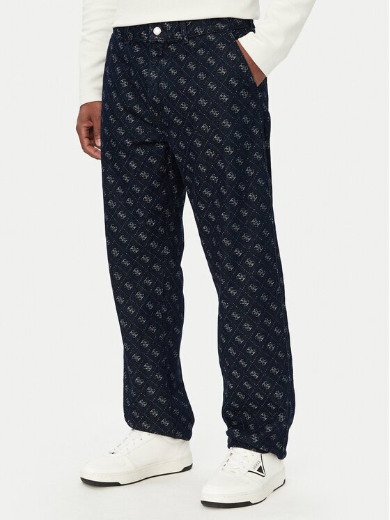 GUESS Дънки Damon M6YAV7 D1290 Тъмносин Relaxed Fit
