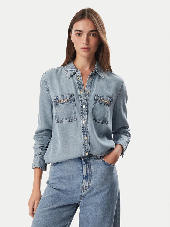 GUESS дънкова риза W6YH19 D1353 Regular Fit