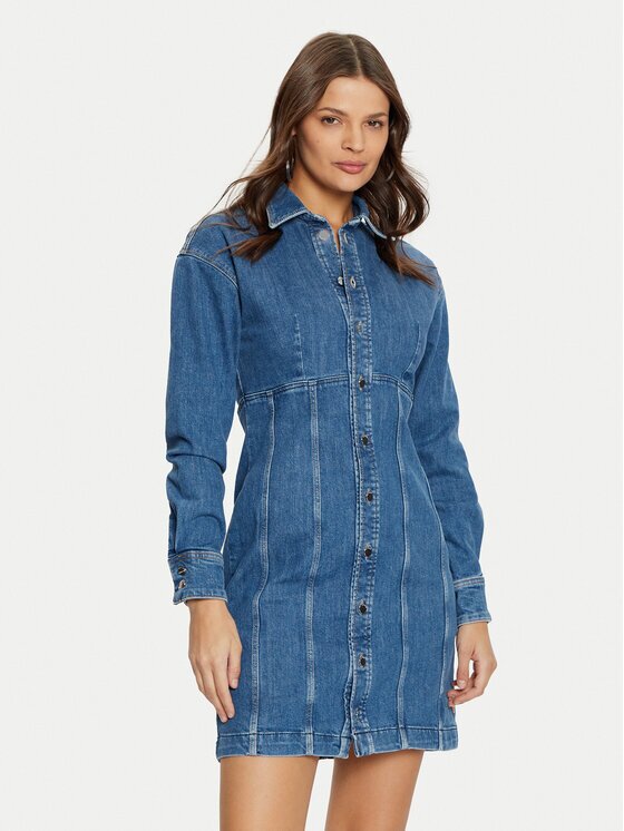 GUESS Дънкова рокля W5RK99 D4H71 Regular Fit