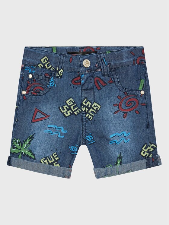 GUESS Дънкови шорти N3GD07 WFGE0 Regular Fit