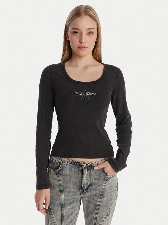 GUESS JEANS Блуза W6RP24 KA0H1 Slim Fit