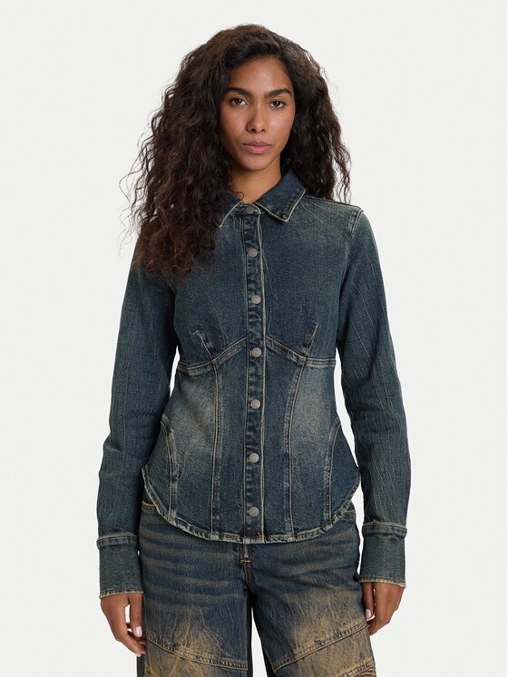 GUESS JEANS дънкова риза W5BH47 D4ON3 Regular Fit