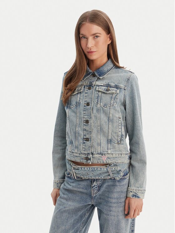 GUESS JEANS Дънково яке W6RN55 D5M4I Regular Fit