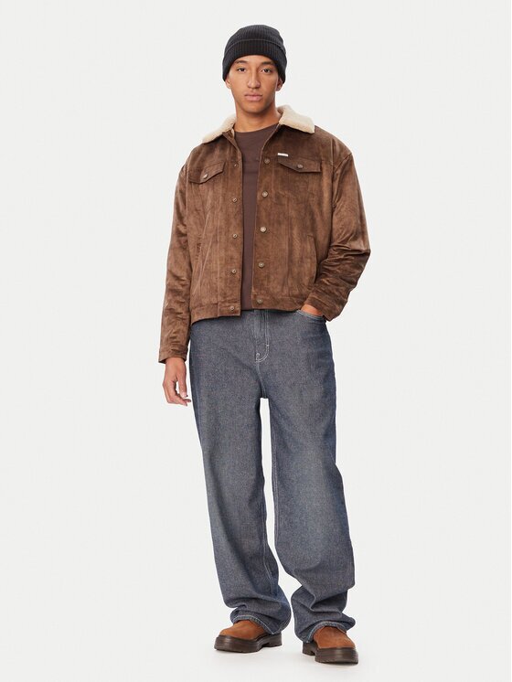 GUESS JEANS Изкуствен кожух M6BL75 K7182 Кафяв Regular Fit