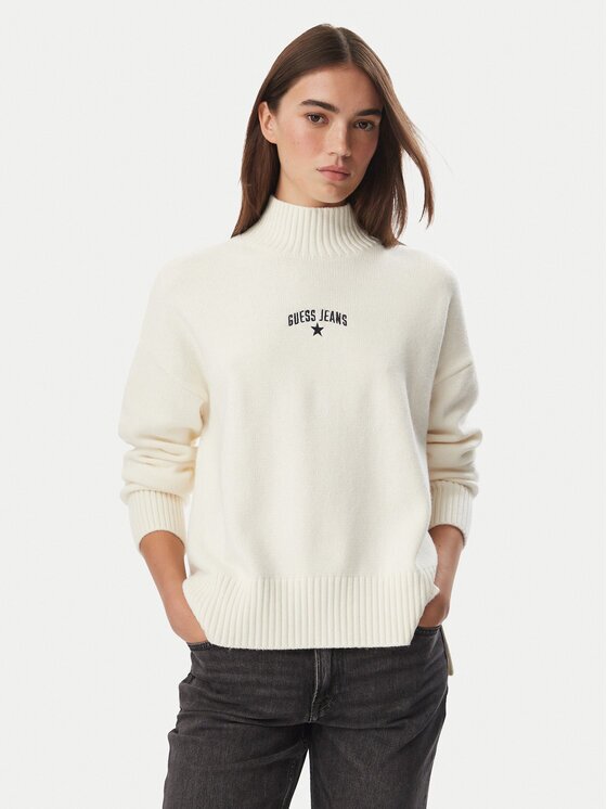 GUESS JEANS Пуловер W6BR09 Z1252 Кремав Relaxed Fit