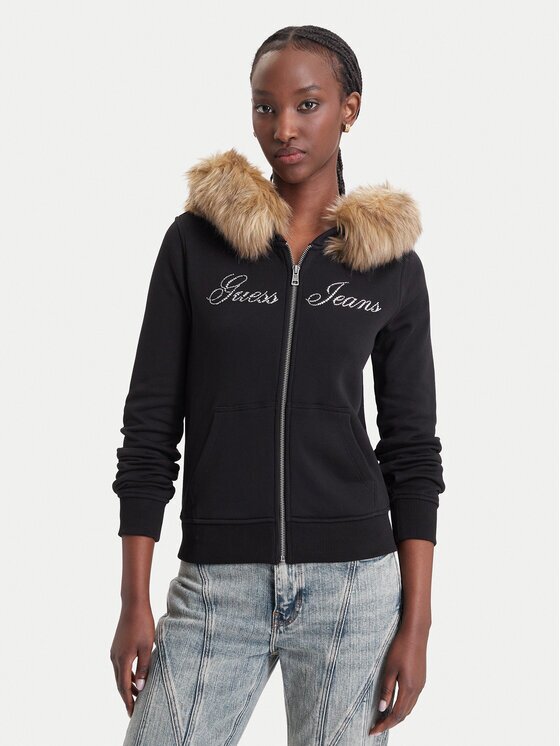 GUESS JEANS Суитшърт 184164 Черен Classic Fit