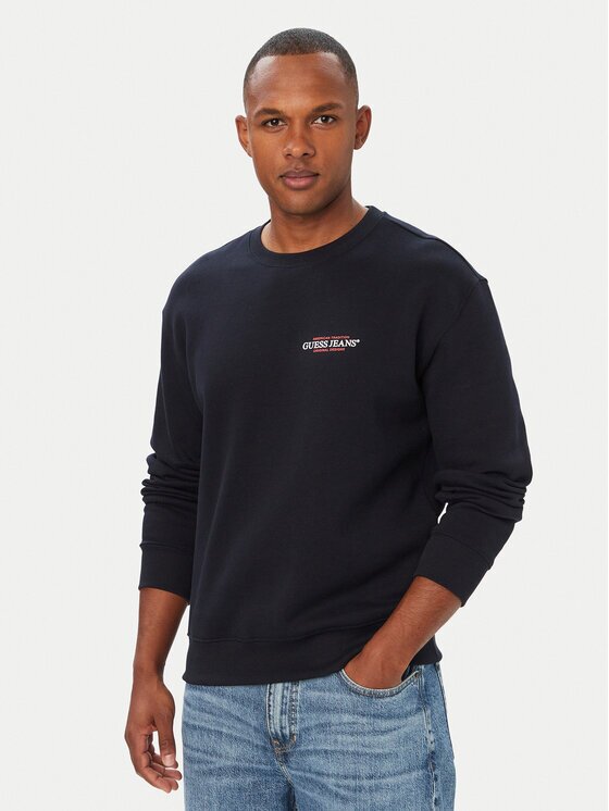 GUESS JEANS Суитшърт M4YQ17 K9V31 Тъмносин Regular Fit