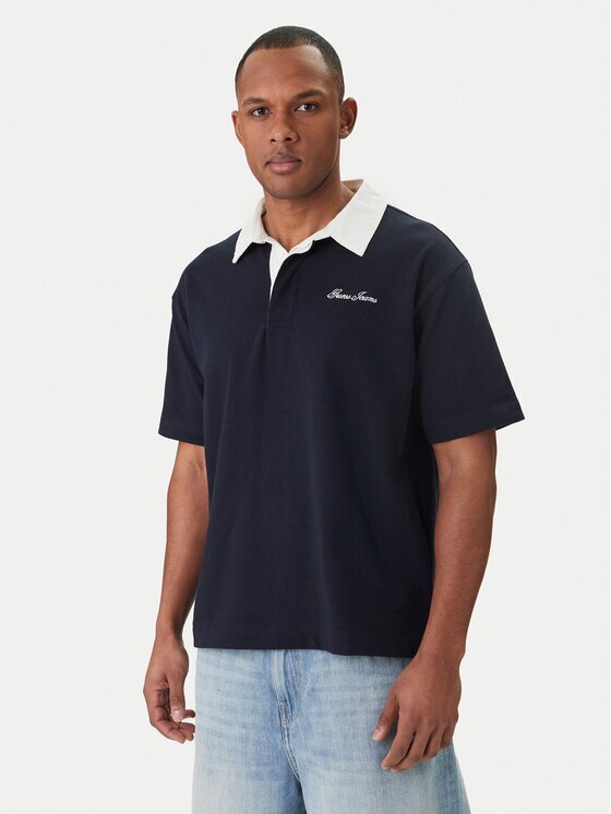 GUESS JEANS Тениска с яка и копчета M6GP13 KCYM1 Oversize