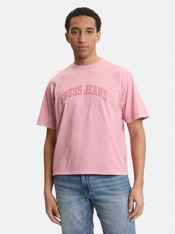 GUESS JEANS Тишърт M6GIB6 K8FQ4 Розов Regular Fit
