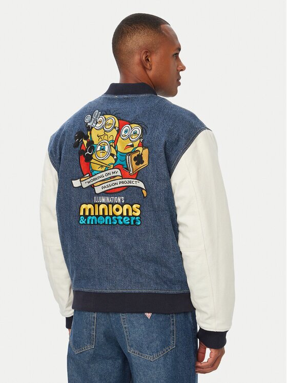 GUESS JEANS Яке бомбър 183630 Син Classic Fit