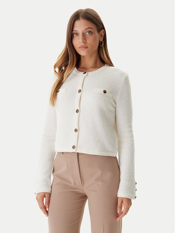 GUESS Кардиган W5BR0A Z4040 Екрю Slim Fit