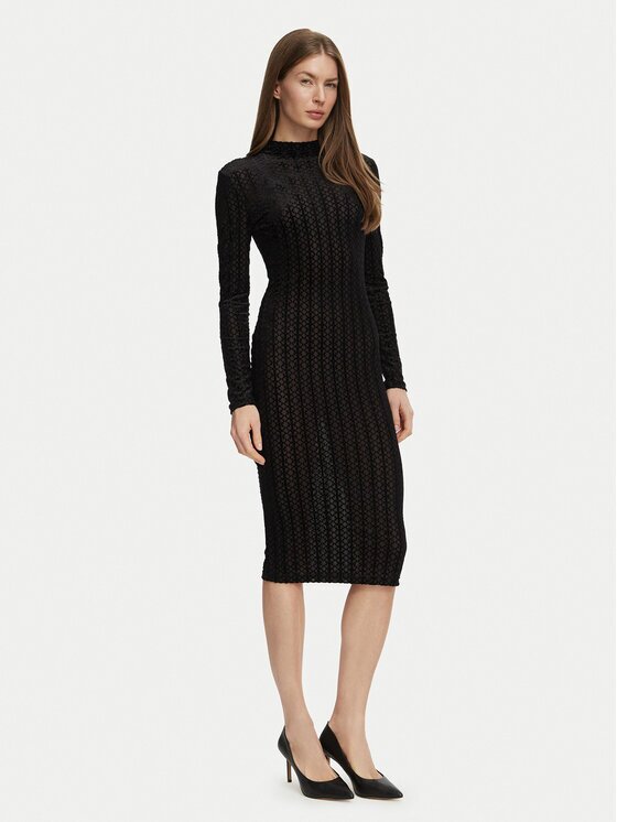 GUESS Коктейлна рокля O6BK04 K5046 Slim Fit
