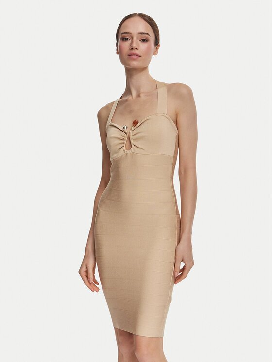GUESS Коктейлна рокля W6YK57 Z1044 Slim Fit